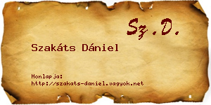 Szakáts Dániel névjegykártya
