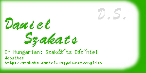 daniel szakats business card